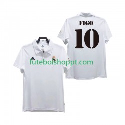 Camisola Homem Real Madrid FIGO 10 2003 Retro Principais Equipamento 2002 Manga Curta