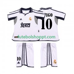 Camisola Júnior Real Madrid FIGO 10 2001 Retro Principais Equipamento 2002 Manga Curta