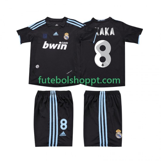 Camisola Júnior Real Madrid KAKA 8 2009 Retro Alternativa Equipamento 2010 Manga Curta