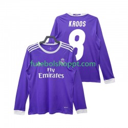 Camisola Homem Real Madrid KROOS 8 2016 2017 Retro Alternativa Equipamento Manga Comprida