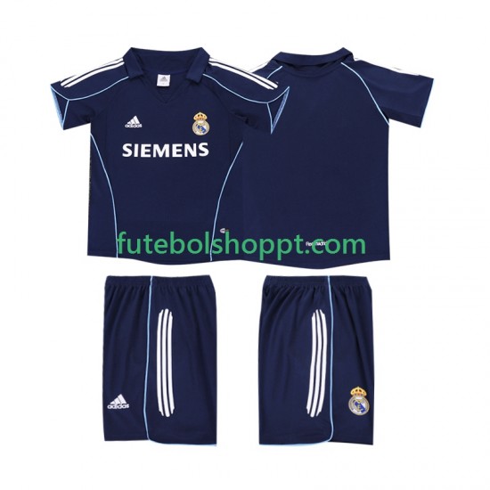 Camisola Júnior Real Madrid 2005 Retro Alternativa Equipamento 2006 Manga Curta