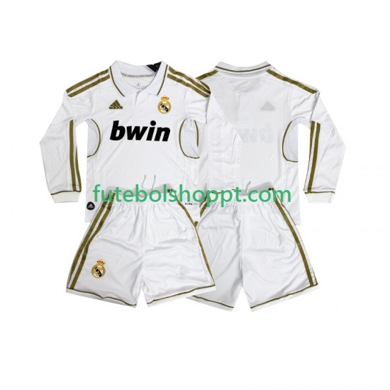 Camisola Júnior Real Madrid 2012 Retro Principais Equipamento 2011 Manga Comprida