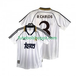 Camisola Homem Real Madrid R.CARLOS 3 2000 Retro Principais Equipamento 1998 Manga Curta