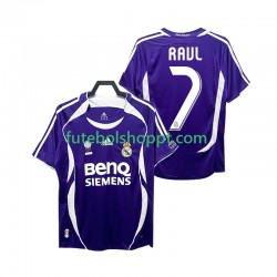 Camisola Homem Real Madrid RAUL 7 2007 Retro Alternativa Equipamento 2006 Manga Curta