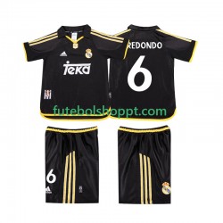 Camisola Júnior Real Madrid REDONDO 6 2001 Retro Alternativa Equipamento 1999 Manga Curta