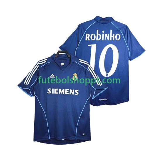 Camisola Homem Real Madrid ROBINHO 10 2005 Retro Alternativa Equipamento 2006 Manga Curta