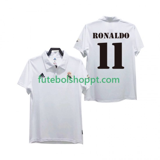 Camisola Homem Real Madrid RONALDO 11 2003 Retro Principais Equipamento 2002 Manga Curta