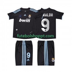 Camisola Júnior Real Madrid RONALDO 9 2009 Retro Alternativa Equipamento 2010 Manga Curta