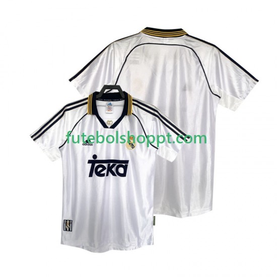 Camisola Homem Real Madrid 2000 Retro Principais Equipamento 1998 Manga Curta