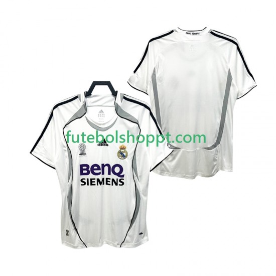 Camisola Homem Real Madrid 2007 Retro Principais Equipamento 2006 Manga Curta