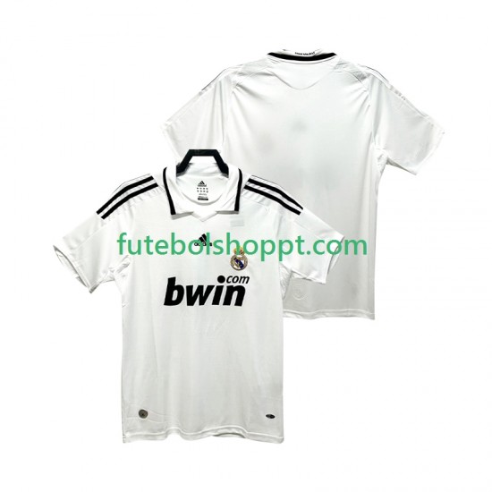 Camisola Homem Real Madrid 2009 Retro Principais Equipamento 2008 Manga Curta