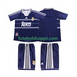 Camisola Júnior Real Madrid Retro Alternativa Equipamento 1998 1999 Manga Curta