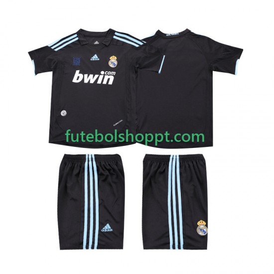 Camisola Júnior Real Madrid 2009 Retro Alternativa Equipamento 2010 Manga Curta