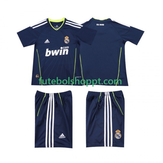 Camisola Júnior Real Madrid Retro Alternativa Equipamento 2011 2010 Manga Curta