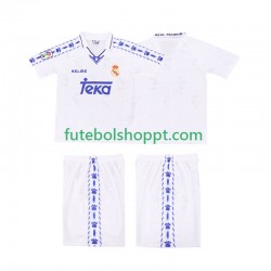 Camisola Júnior Real Madrid 1996-1997 Retro Principais Equipamento Manga Curta