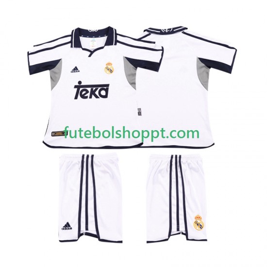 Camisola Júnior Real Madrid 2001 Retro Principais Equipamento 2002 Manga Curta