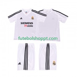 Camisola Júnior Real Madrid 5 Retro Principais Equipamento 2004 2002 Manga Curta