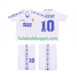 Camisola Júnior Real Madrid SEEDORF 10 1996 1997 Retro Principais Equipamento Manga Curta