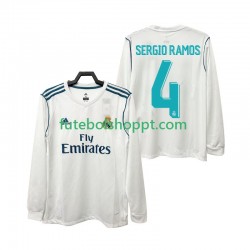 Camisola Homem Real Madrid SERGIO RAMOS 4 2017 2018 Retro Principais Equipamento Manga Comprida