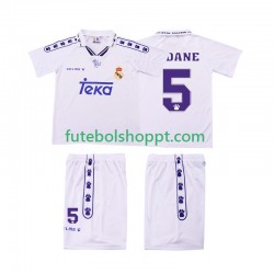Camisola Júnior Real Madrid ZIDANE 5 1996 Retro Principais Equipamento 1994 Manga Curta