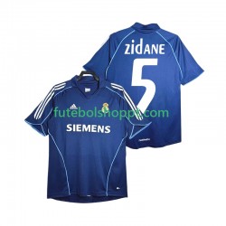 Camisola Homem Real Madrid Zidane 5 2005 Retro Alternativa Equipamento 2006 Manga Curta