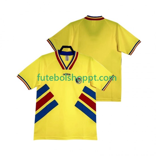 Camisola Homem Roménia Retro Principais Equipamento 1994 Manga Curta