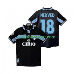 Camisola Homem SS Lazio NEDVED 18 Retro Alternativa Equipamento 1998 1999 Manga Curta