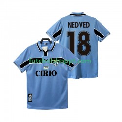 Camisola Homem SS Lazio NEDVED 18 Retro Principais Equipamento 1998 1999 Manga Curta