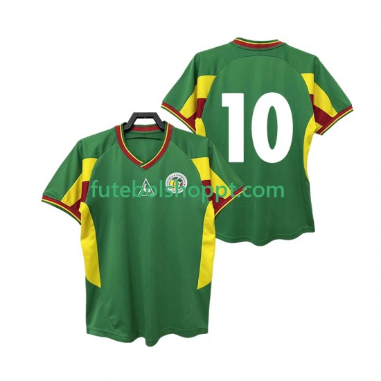 Camisola Homem Senegal 10 Retro Alternativa Equipamento 2002 Manga Curta