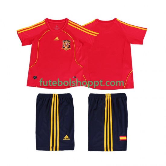 Camisola Júnior Espanha Retro Principais Equipamento 2008 Manga Curta