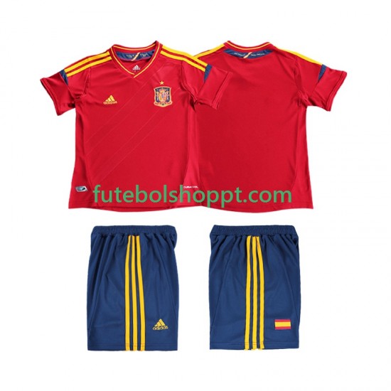 Camisola Júnior Espanha 2012 Retro Principais Equipamento Manga Curta