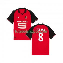 Camisola Homem Stade Rennais Seko Fofana 8 Principais Equipamento 2025-2026 Manga Curta