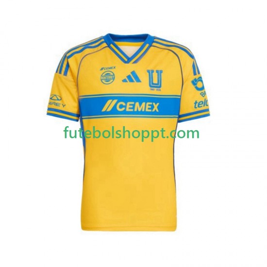 Camisola Homem Tigres UANL Principais Equipamento 2025-2026 Manga Curta