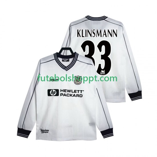 Camisola Homem Tottenham Hotspur KLINSMANN 33 1997 Retro Principais Equipamento 1999 Manga Comprida