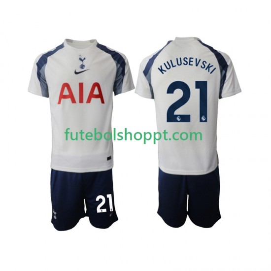 Camisola Júnior Tottenham Hotspur Kulusevski 21 Principais Equipamento 2025-2026 Manga Curta