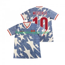 Camisola Homem Estados Unidos WEGERLE 10 Retro Alternativa Equipamento 1994 Manga Curta Camisola Homem Estados Unidos WEGERLE 10 Retro Alternativa Equipamento 1994 Manga Curta