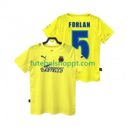 Camisola Homem Villarreal CF FORLAN 5 2005 Retro Principais Equipamento 2006 Manga Curta