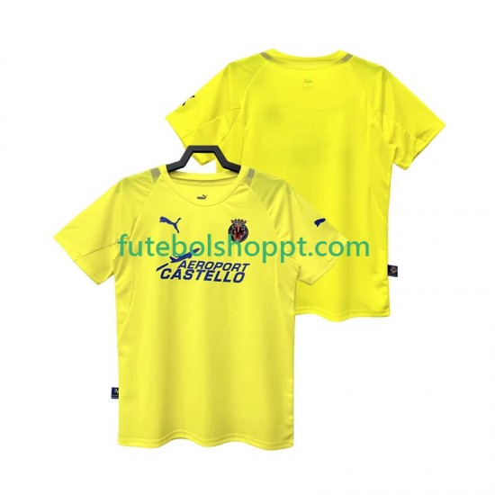 Camisola Homem Villarreal CF 2005 Retro Principais Equipamento 2006 Manga Curta