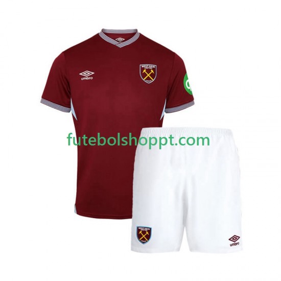 Camisola Júnior West Ham United Principais Equipamento 2025-2026 Manga Curta