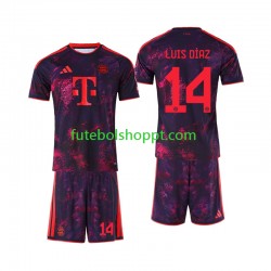 Camisola Júnior Bayern de Munique Luis Diaz 14 Terceiro Equipamento 2026-2027 Manga Curta