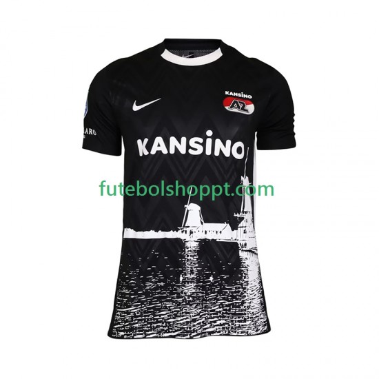 Camisola Homem AZ Alkmaar Quarto Equipamento 2024-2025 Manga Curta