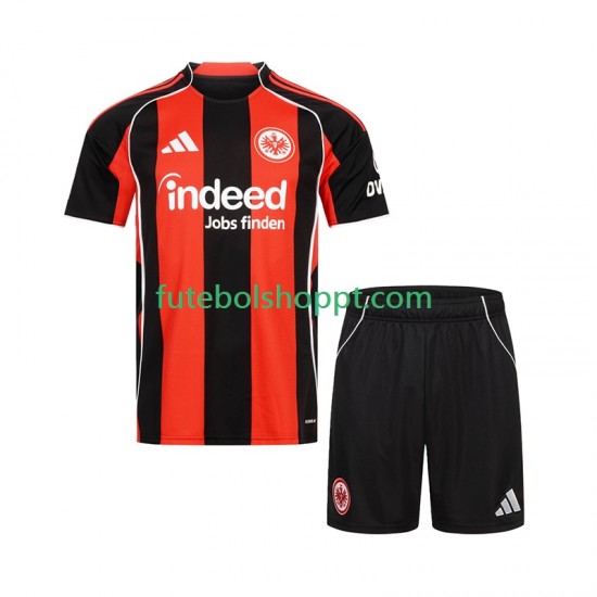 Camisola Júnior Eintracht Frankfurt Principais Equipamento 2025-2026 Manga Curta