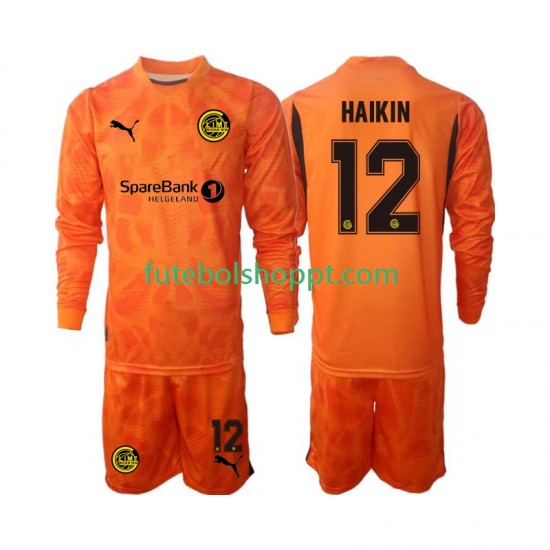 Camisola Júnior FK Bodø/Glimt  Nikita Haikin 12 Guarda-redes Alternativa Equipamento 2025 Manga Comprida