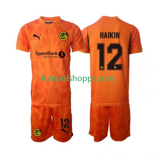 Camisola Júnior FK Bodø/Glimt  Nikita Haikin 12 Guarda-redes Alternativa Equipamento 2025 Manga Curta