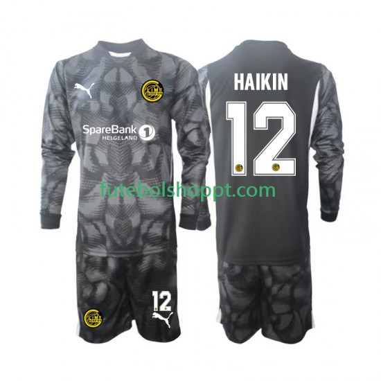 Camisola Júnior FK Bodø/Glimt  Nikita Haikin 12 Guarda-redes Principais Equipamento 2025 Manga Comprida
