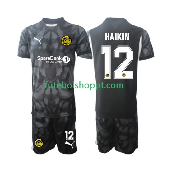 Camisola Júnior FK Bodø/Glimt  Nikita Haikin 12 Guarda-redes Principais Equipamento 2025 Manga Curta
