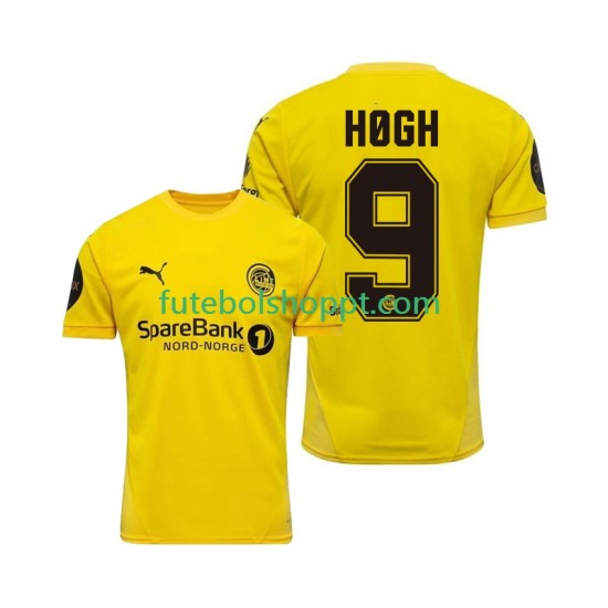 Camisola Homem FK Bodø/Glimt Kasper Hogh 9 Principais Equipamento 2025 Manga Curta