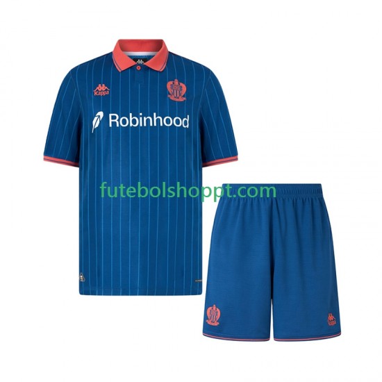Camisola Júnior OGC Nice Terceiro Equipamento 2025-2026 Manga Curta