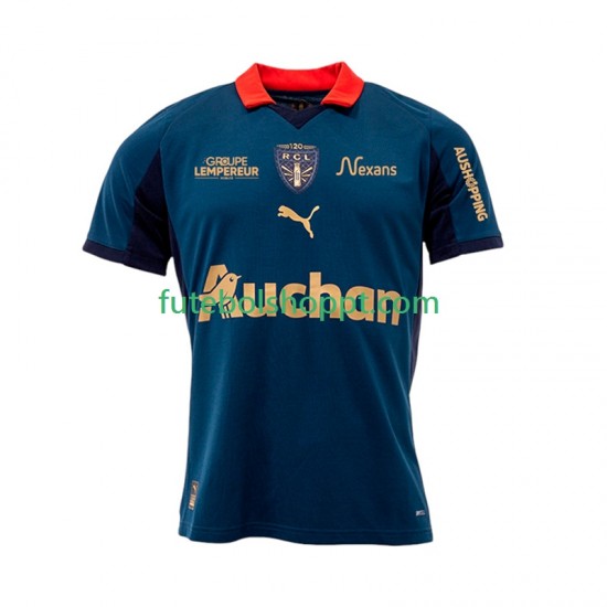 Camisola Homem RC Lens Sainte-Barbe Quarto Equipamento 2025-2026 Manga Curta