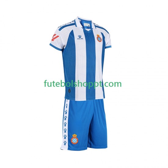 Camisola Júnior RCD Espanyol Principais Equipamento 2025-2026 Manga Curta